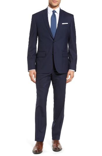 Men's Nordstrom Men's Shop Tech-smart Trim Fit Solid Stretch Wool Travel Suit