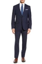 Men's Nordstrom Men's Shop Tech-smart Trim Fit Solid Stretch Wool Travel Suit