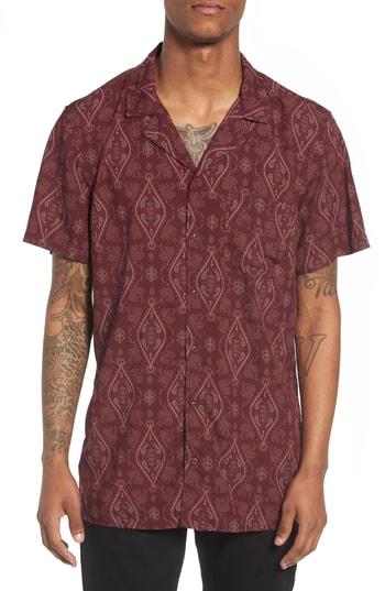 Men's The Rail Camp Collar Shirt - Burgundy