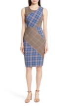 Women's Tracy Reese Patchwork Plaid Sheath Dress