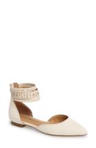 Women's Lucky Brand Madoz Ankle Strap Flat M - White