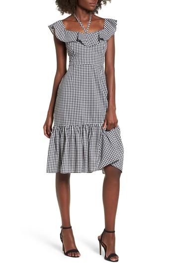 Women's Wayf Zander Ruffle Midi Dress - Black