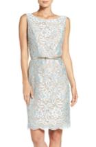 Women's Ellen Tracy Sequin Lace Sheath Dress - Blue