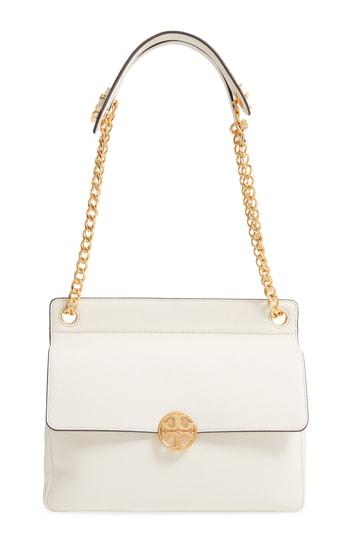 Tory Burch Chelsea Flap Leather Shoulder Bag - White