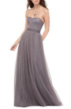 Women's Wtoo Bobbinet Strapless Gown - Grey