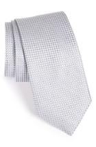 Men's Nordstrom Men's Shop 'nate' Solid Silk Tie, Size - Grey