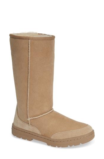 Women's Ugg Ultra Revival Genuine Shearling Boot, Size 5 M - Beige