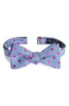 Men's Ted Baker London Houndstooth Silk Bow Tie, Size - Blue