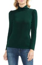 Women's Vince Camuto Turtleneck Knit Jersey Top, Size - Green