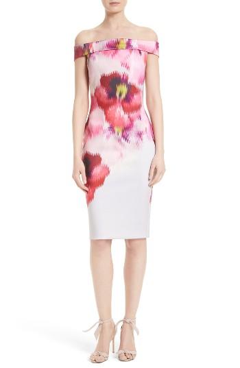 Women's Ted Baker London Mida Off The Shoulder Sheath Dress - Grey
