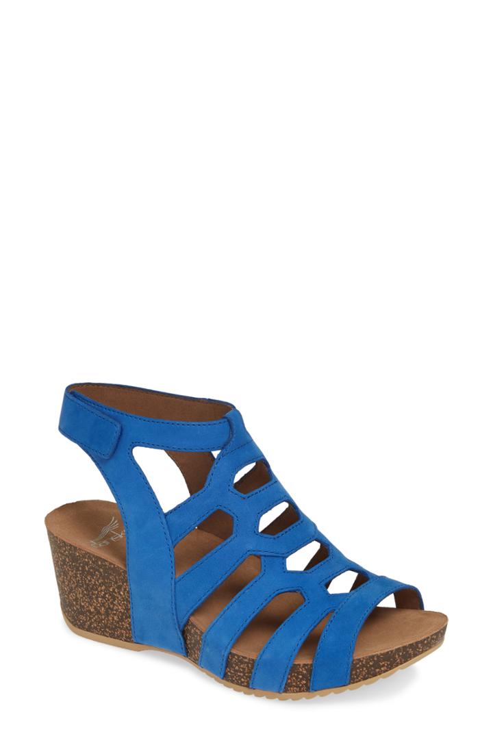 Women's Dansko Selina Wedge Sandal .5-8us / 38eu M - Blue