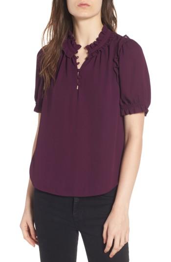 Women's Rebecca Minkoff Ceri Ruffle Top, Size - Purple