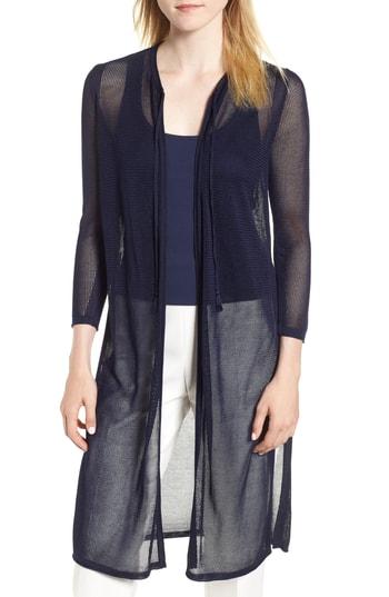 Women's Anne Klein Long Mesh Duster - Blue