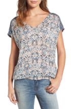 Women's Lucky Brand Mixed Print V-neck Top