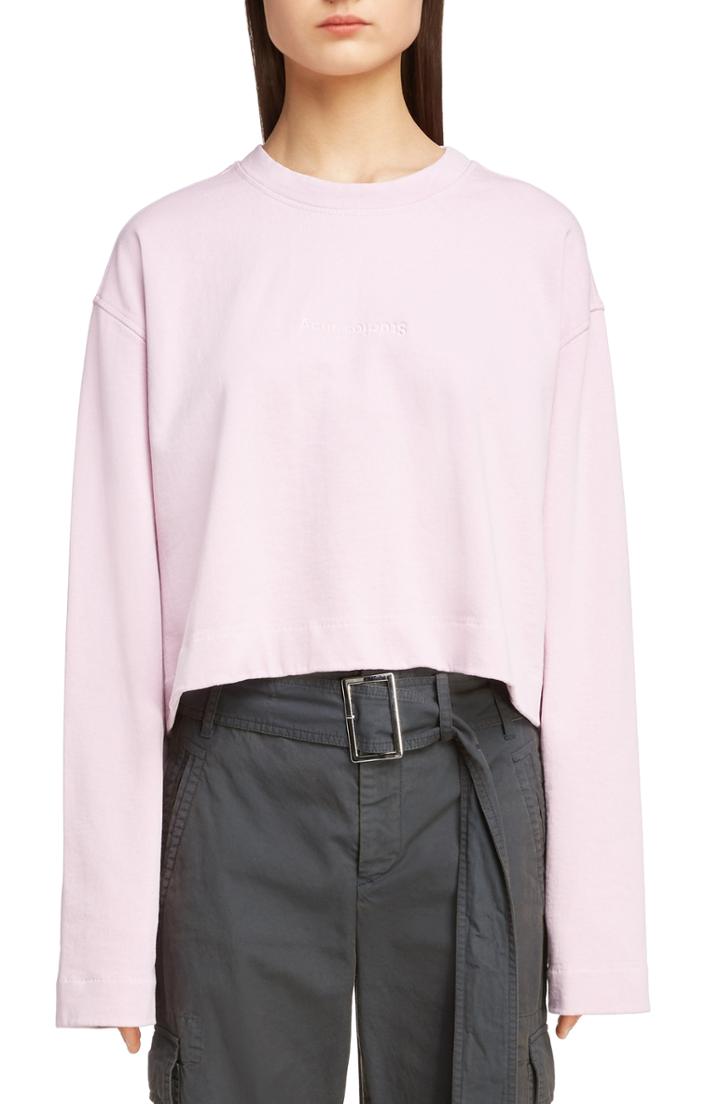 Women's Acne Studios Odice Crop Sweater - Pink