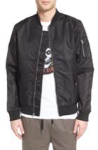 Men's The Rail Nylon Bomber, Size - Black