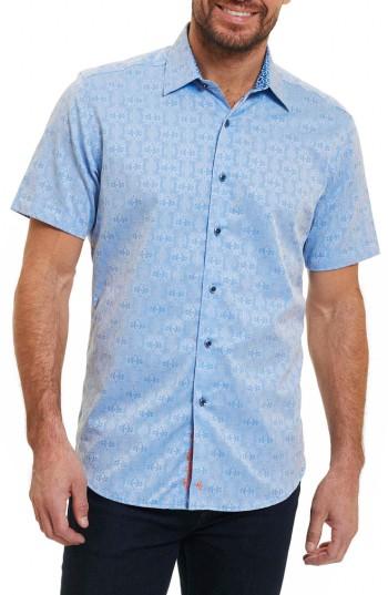 Men's Robert Graham Cullen Fit Sport Shirt, Size Large - Blue