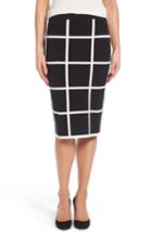 Women's Vince Camuto Windowpane Sweater Knit Skirt