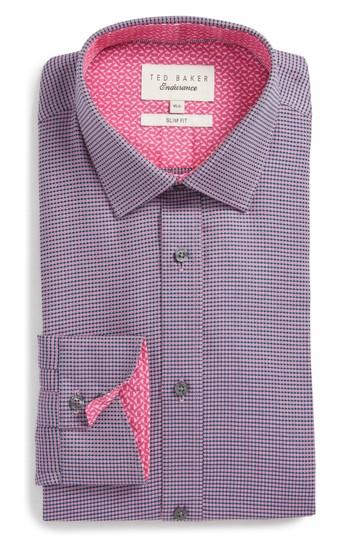 Men's Ted Baker London Endurance Slim Fit Box Twill Dress Shirt .5 - Pink