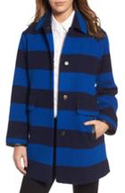 Women's Pendleton Paul Bunyan Plaid Wool Blend Barn Coat - Blue