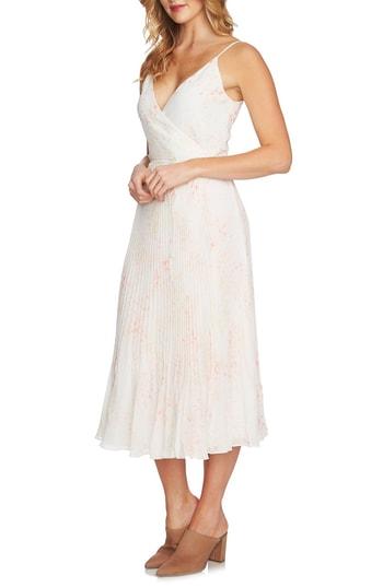 Women's 1.state Print Pleated Wrap Midi Dress