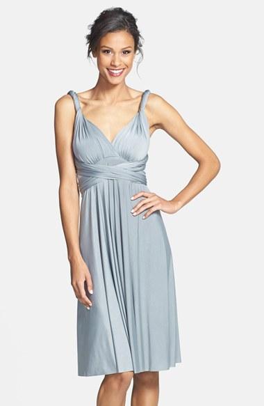 Women's Dessy Collection Convertible Wrap Tie Surplice Jersey Dress