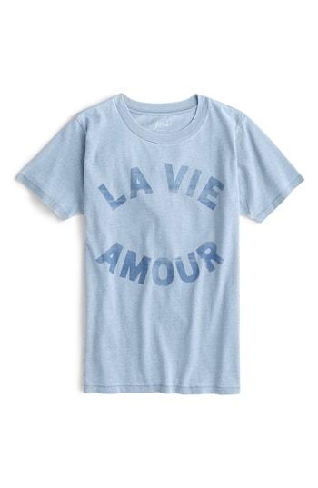 Women's J.crew La Vie Amour Tee - Blue