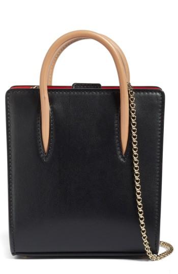 Christian Louboutin Nano Paloma Calfskin Leather Tote - Black