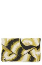Dries Van Noten Floral Jacquard Envelope Clutch - Yellow