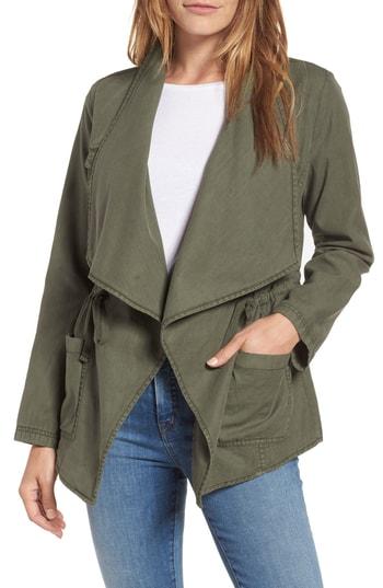 Women's Caslon Draped Utility Jacket - Green
