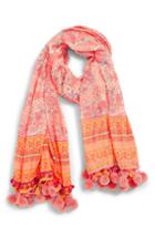Women's Stella + Ruby Sunset Pompom Wrap, Size - Orange