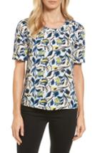 Petite Women's Halogen V-back Top P - Blue
