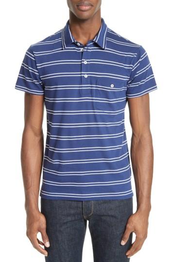 Men's Todd Snyder Fine Stripe Double Face Polo