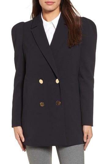 Women's Halogen Double Breasted Blazer - Blue