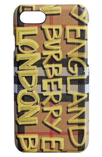 Burberry Rufus Graffiti Print Iphone 8 Case - Yellow