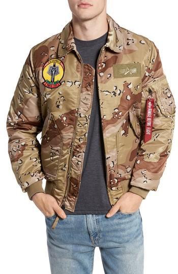 Men's Alpha Industries Cwo 45/p Storm Cruise Jacket, Size - Brown
