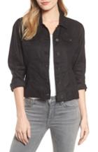 Women's Eileen Fisher Crop Organic Linen Jacket, Size - Black
