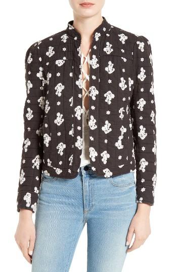 Women's La Vie Rebecca Taylor Blanche Fleur Quilted Cotton Jacket