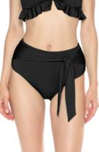 Women's Isabella Rose Double Take High Waist Bikini Bottoms - Black