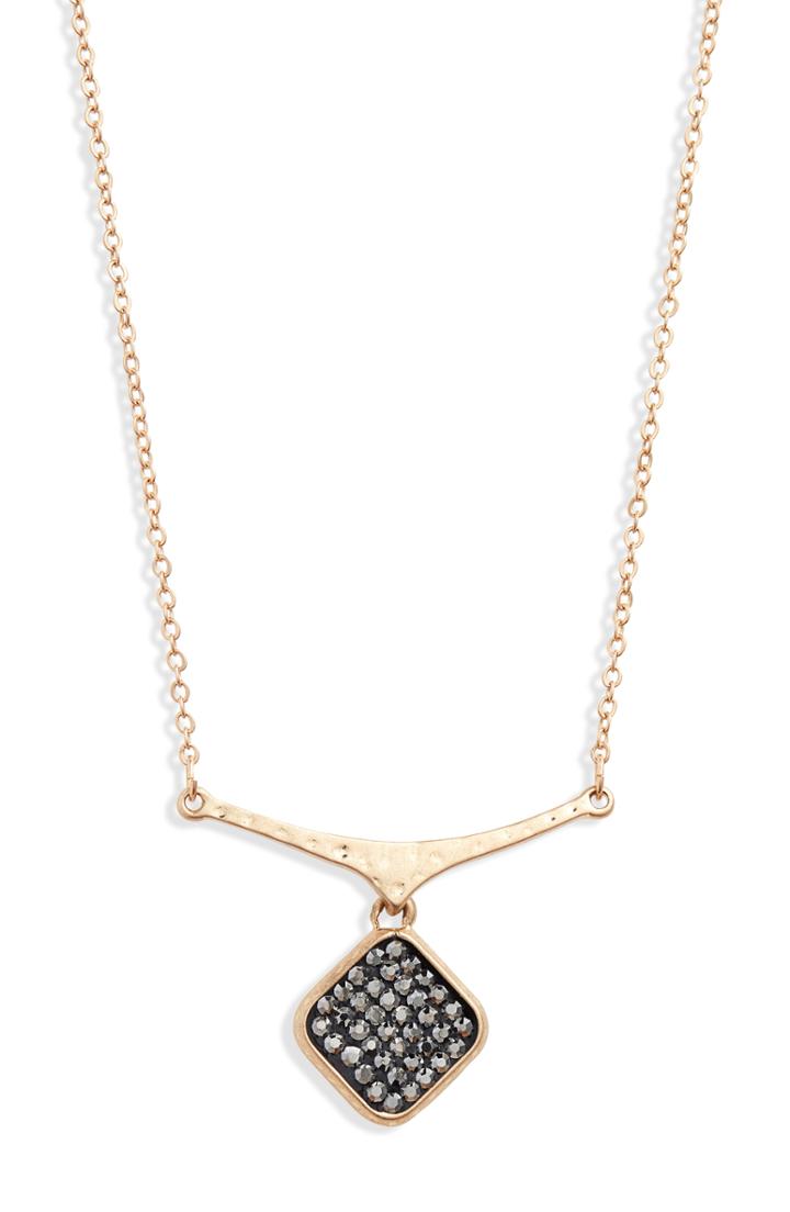 Women's Treasure & Bond Short Pave Shield Pendant Necklace