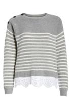 Women's Joie Aefre Woven Trim Wool & Cashmere Sweater