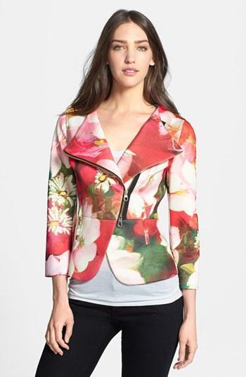 Ted Baker London 'rose On Canvas' Double Breasted Print Jacket