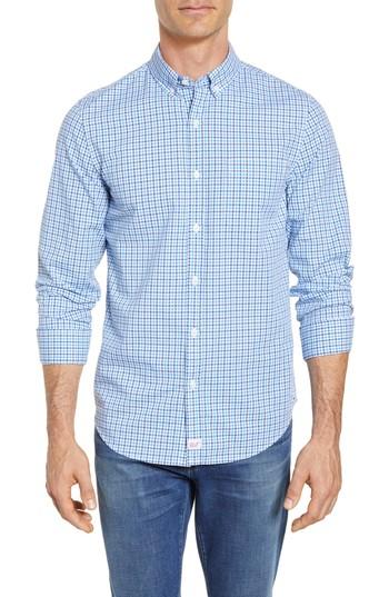 Men's Vineyard Vines Point Gammon Slim Fit Gingham Sport Shirt - Blue
