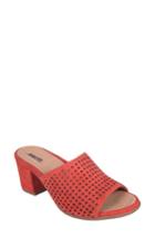 Women's Earth Ibiza Perforated Sandal M - Coral