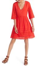 Women's Madewell Eyelet Lattice Dress - Red