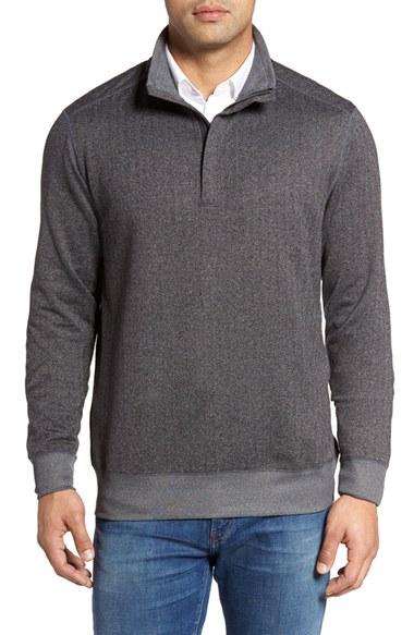 Men's Tommy Bahama Pro Formance Quarter Zip Sweater - Grey