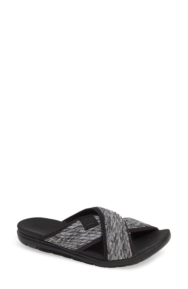 Women's Fitflop Fino Shellstone Flip Flop M - Black