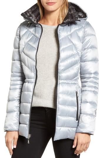 Women's Guess Reversible Coat - Grey