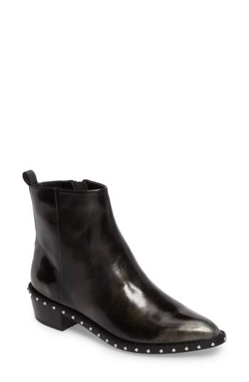 Women's Linea Paolo Tailor Studded Bootie .5 M - Black