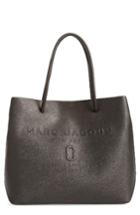 Marc Jacobs Logo Leather Shopper - Black